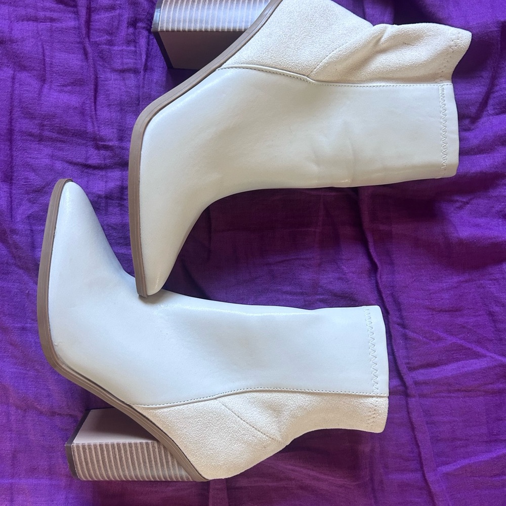 Lulu's Chic Cream Ankle Booties
